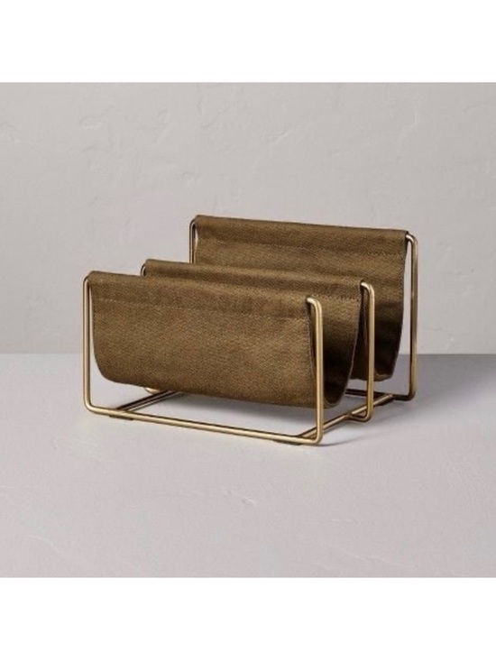 Hearth & Hand Other - Hearth & Hand Brass Finish /Canvas Mail Sorter